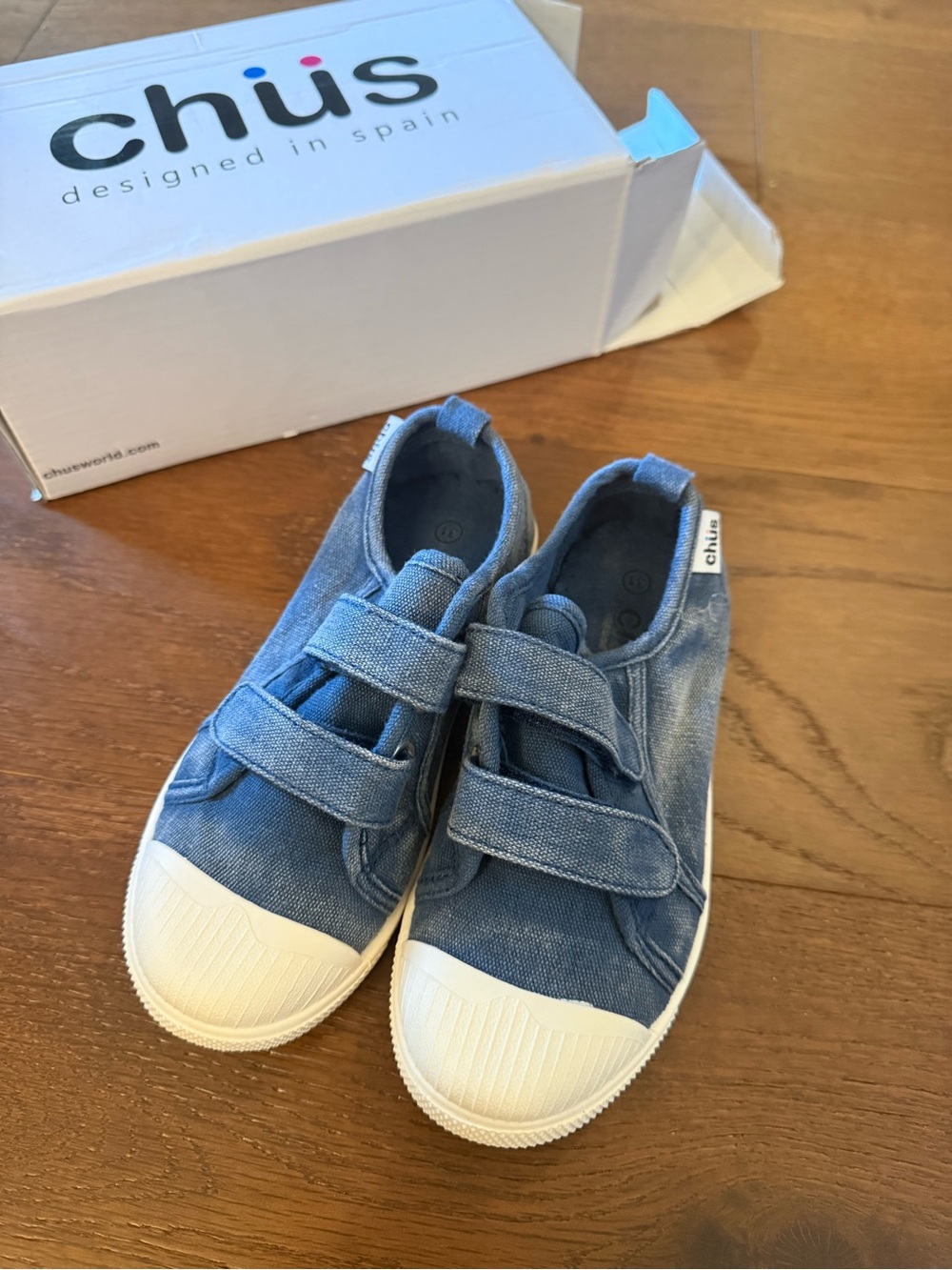 Chus Kids Denim Blue Velcro Sneakers